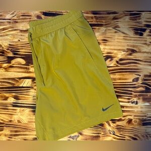 Nike Men's Mustard Yellow Athletic Shorts